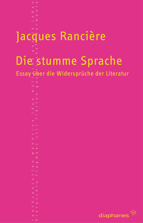 Jacques Rancière: Die stumme Sprache